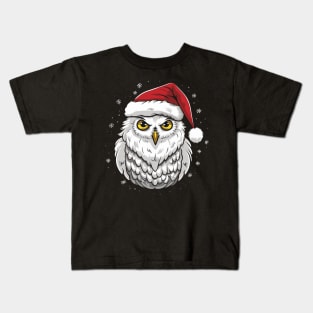 Snowy Owl Christmas Kids T-Shirt